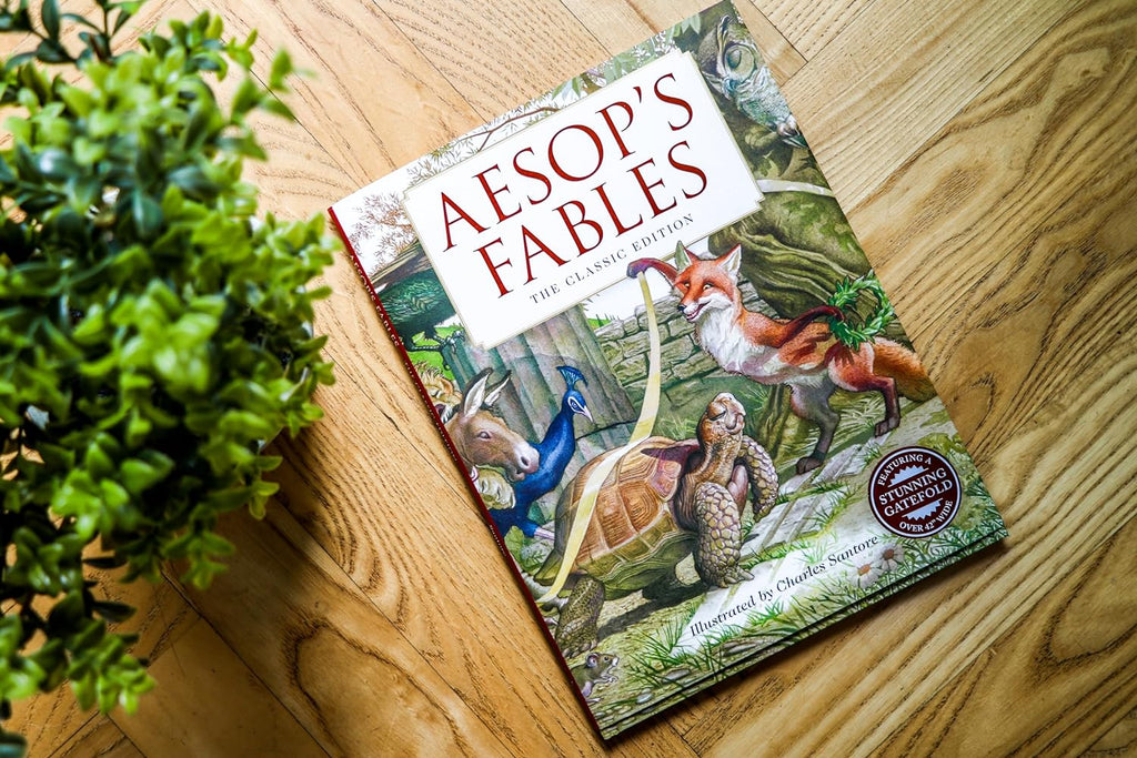 Aesop's Fables Hardcover: The Classic Edition by acclaimed illustrator, Charles Santore (Charles Santore Children's Classics)